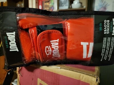Guantes de Boxeo Tapout para Hombres y Mujeres 12oz Rojo Entrenamiento, Muay Thai, MMA, Kickbox Foto 1 de 2