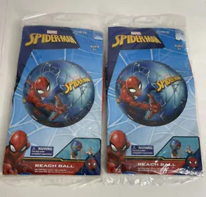 NEW Marvel Spider-Man Bestway Beach Ball 20.1" Pool Swim Beach Fun (Pack of 2) - Picture 1 of 6