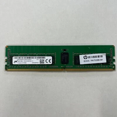 Micron 8GB DDR4 RAM PC4-17000 2133MHz Registered ECC DIMM MTA18ASF1G72PZ-2G1B1 - Image 1 of 4