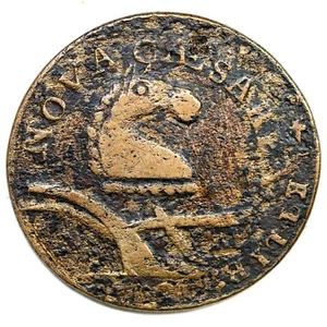 1786 M 56-n R-2 Camel Head New Jersey Colonial Copper Coin - Picture 1 of 2