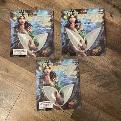 Lot Of 3 Sets Fairy Pixie Elf Orc Gremlin Gnome Anime  Cosplay Garb Latex Ears - Image 1 of 2