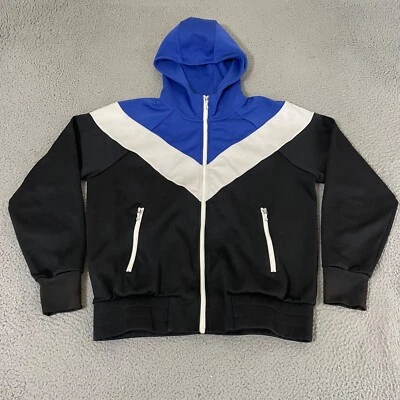 Мужская толстовка с капюшоном Rag and Bone средний размер синяя черная на молнии хлопковая смесь повседневная - Изображение 1 из 4