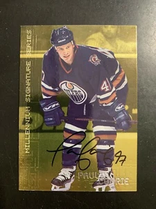 99-00 BAP Millennium Gold Signature autógrafo automático #105 Paul Comrie Oilers - Imagen 1 de 1