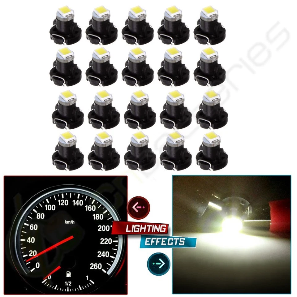 20 X Blanco T3 Neo Wedge 2835 1SMD LED Radio/Interruptor Lámpara Aire Acondicionado Panel Climático Luces Foto 1 de 4