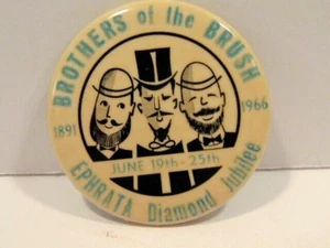 1891-1966 Ephrata, PA Diamond Jubilee Brothers of the Brush souvenir pin - Picture 1 of 5