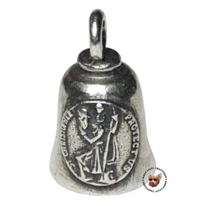 SAINT CHRISTOPHER PROTECT US GREMLIN RIDE BELL **MADE IN USA** - Picture 1 of 6