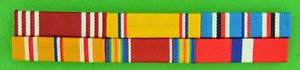  WWII Army Philippines Asia Pacific Service Mounted 6 Ribbon Bar - WW2  - Picture 1 of 1