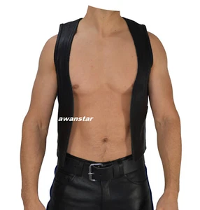 aw-682 awanstar muscle lederweste hochwärtige leder weste,leather vest,Clubweste - Bild 1 von 19