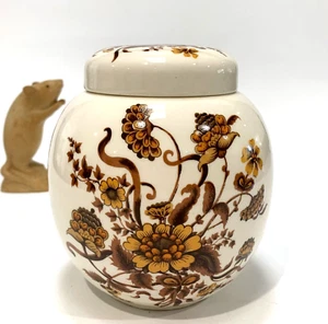 Retro Sadler England -  TEA CADDY GINGER JAR 15cmH - Autumn Floral EUC - Bild 1 von 8