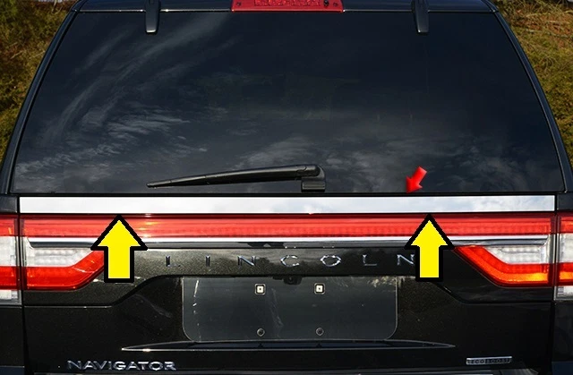 1 pieza se adapta a lincoln navegator 15-17 acero inoxidable cromo tapa trasera portón trasero moldura Foto 1 de 1