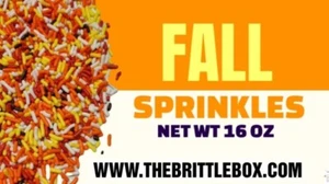 Fall Sprinkles Halloween Baking Supplies 1 pound Bag The Brittle Box Candy Co. - Picture 1 of 9