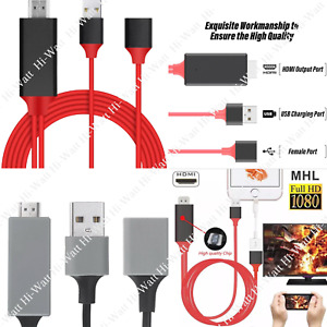 1080P HD HDMI Mirroring Cable Phone to TV HDTV Adapter For iPhone/ iPad/Android