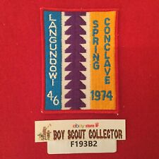 Boy Scout OA Langundowi Lodge 46 1974 Spring Conclave Order Of the Arrow Patch