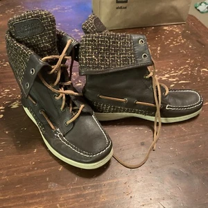 Sperry Top-Sider Ladyfish Damengröße 6M braune hohe Leder-Schnürstiefel - Bild 1 von 8