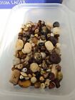 Mixed Natural Cream Gold Tones Beads 200g Wood Glass From Old Necklaces  *13