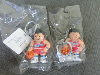 VINTAGE NBA Los Angeles Clippers L'IL Brat Basketball Player 2 Pc Lot Old RARE   - Image 1 of 2