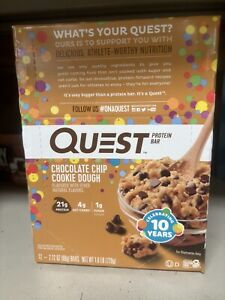 Quest Nutrition Chocolate Chip Cookie Dough Protein Bars 12 Ct Exp 01/27/2024