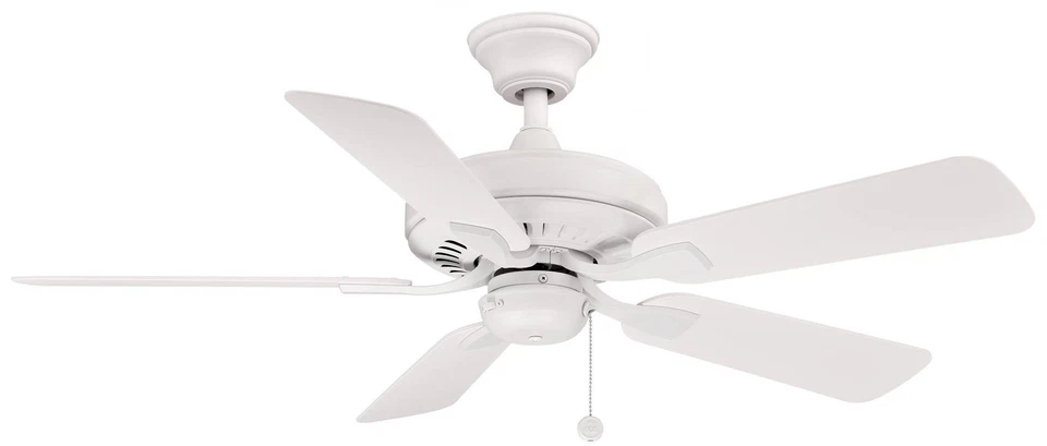 44" Fanimation Edgewood Matte White Outdoor Pull-Chain Ceiling Fan - Image 1 of 1