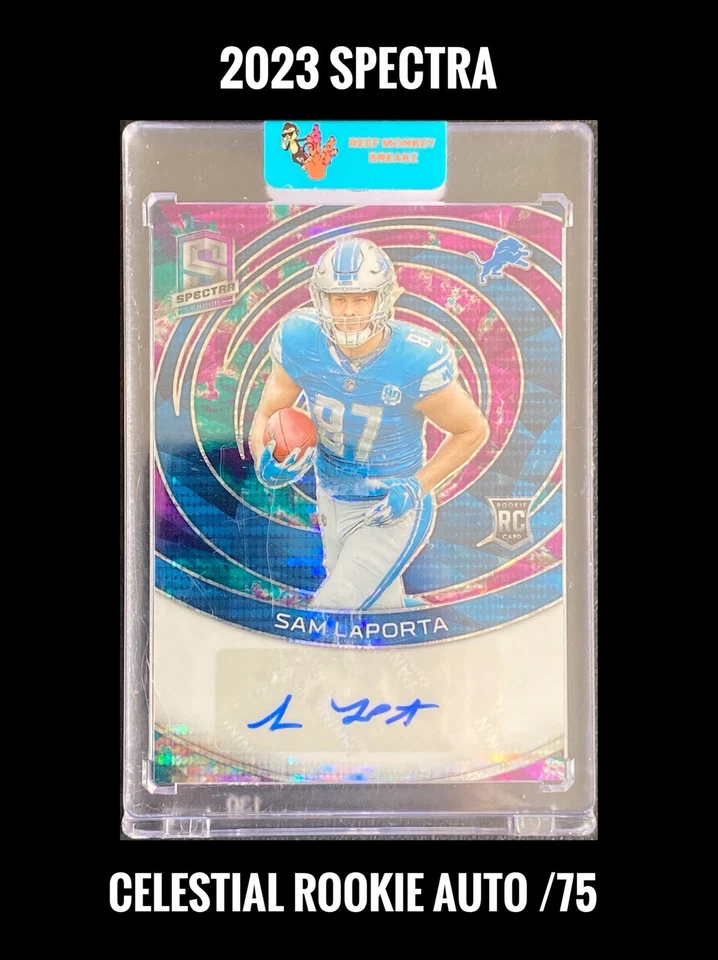 Sam LaPorta 2023 Panini Spectra Celestial Prizm  /75 #RAU-SLA Auto Rookie (RC) - Image 1 of 2