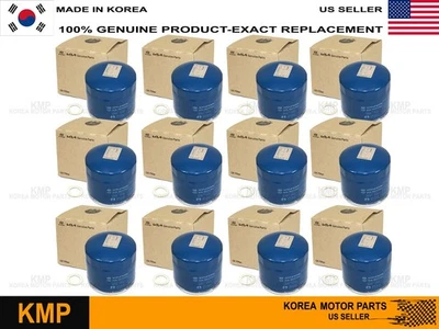 ⭐GENUINE⭐12PACK Oil Filters & Washers for Genesis Hyundai Kia 26300-35505 - Image 1 of 4