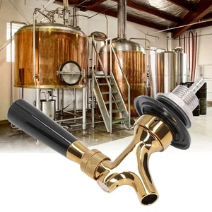 Glazed Interior Brass Beer Faucet Stainless Steel Tap for Bars Restaurants - Picture 1 of 12