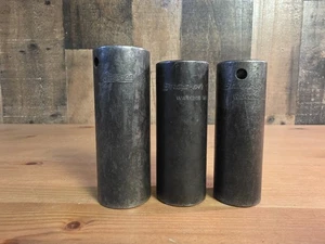 Snap On Tools Black Oxide Deep Sockets 1/2" SIM280 7/8 SIM240 3/4 SIM60 13/16 - Afbeelding 1 van 9