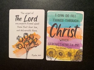 Religious  Scripture Card   Psalm 34:7   Bible Scripture   POCKET CARD - Picture 1 of 1