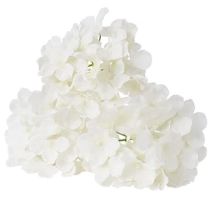 305 Pcs Artificial Silk Hydrangea Flowers 9.8 In Bouquet Arrangement White - Picture 1 of 12