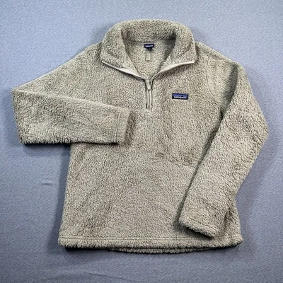 Suéter Patagonia Para Mujer M Crema 1/4 Cremallera Pullover Los Gatos Pila Polar Usado en Excelente Condición Foto 1 de 4