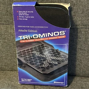 NEW! Rare Tri-ominos Attaché Edition Travel Game With Carrying Case Pressman - Foto 1 di 9