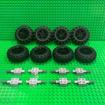 Lego Technic Wheels (55976) (56145) Ballon Tires For Car Truck Large 56x26 : 8X - Image 1 of 3