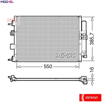 CONDENSER AIR CONDITIONING DCN10046 FOR FORD TRANSIT/CONNECT/V408/Box/Body/MPV - Image 1 of 4