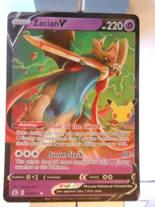 121aPK16 - Zacian V - 16/25 - Pokemon Celebration - Rare Holo - Bild 1 von 2