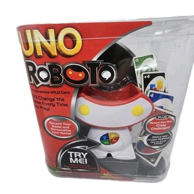 NEW Mattel Uno Roboto 2010 The Interactive Wild Card Uno Game - Image 1 of 4