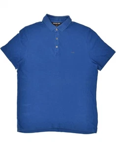 MICHAEL KORS Mens Polo Shirt Medium Blue Cotton AM04 - Picture 1 of 3