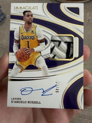 D’ANGELO RUSSELL 2023-24 PANINI IMMACULATE SNEAKER SWATCH SIGNATURES AUTO /49 - Image 1 of 4