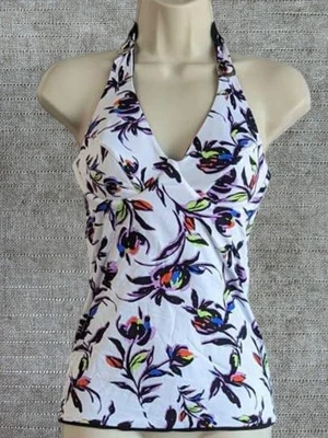 Tankini 32C/D Moontide Tops Cuello Halter Tankinis Blanco Prendas para el torso de baño Trajes de baño Foto 1 de 3