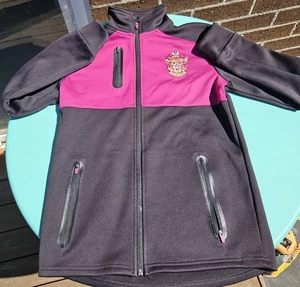 Haileybury College Girls Travel Active Jacket Black Magenta Size 6 Noone  - Picture 1 of 6