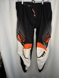 MSR Axxis Pants Raciing Mens 38 Motocross/ATV White Orange Black Adjustable - Picture 1 of 6