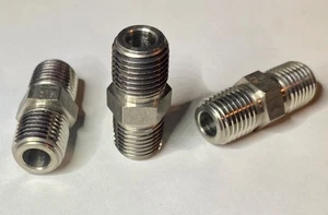 Swagelock/Cajon 1/2" x 1/2" MPT Threaded Coupling, 316 Stainless, Lot of 3 pcs. - Picture 1 of 3