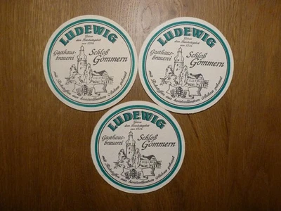 Tapa de cerveza antigua GHB Castillo Gommern Sa-Anhalt +2022 de colección 3 unidades - Imagen 1 de 2