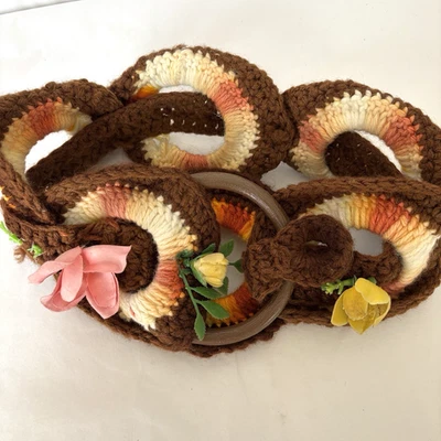 Vintage 70s Handmade Belt Crochet READ - Image 1 of 4