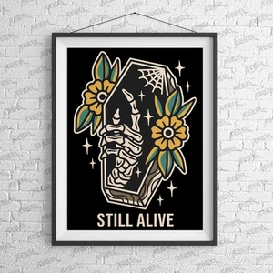 Still Alive Art Print - Tattoo, Office, Alt, Alternative, illustration - Picture 1 of 3