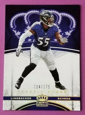 2017 Panini Preferred Crown Royale Holo Gold #034/175 Terrell Suggs #2 - Image 1 of 3