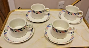 4. Midwinter Stonehenge AZTEC pattern cups & saucers - Picture 1 of 4