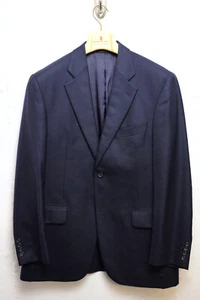 Jack Victor 100% cashmere 40R navy blue sport coat side vents wool - Picture 1 of 11