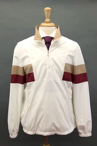 NWT$3495 Brunello Cucinelli Men 1/2Zip Jacket W/Logo Accents+Graphic Back M A248 - Picture 1 of 10