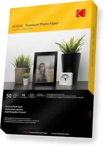 Błyszczący papier fotograficzny Kodak A4 Rozmiar 240gsm | Papier fotograficzny premium o wysokim połysku do atramentu - Zdjęcie 1 z 4