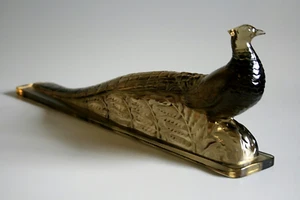 ART DECO VERLYS SMOKY GLASS PHEASANT NIGHT LIGHT COVER - Picture 1 of 5