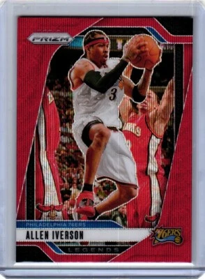 Panini Prizm Allen Iverson Red Wave SSP Foto 1 de 2